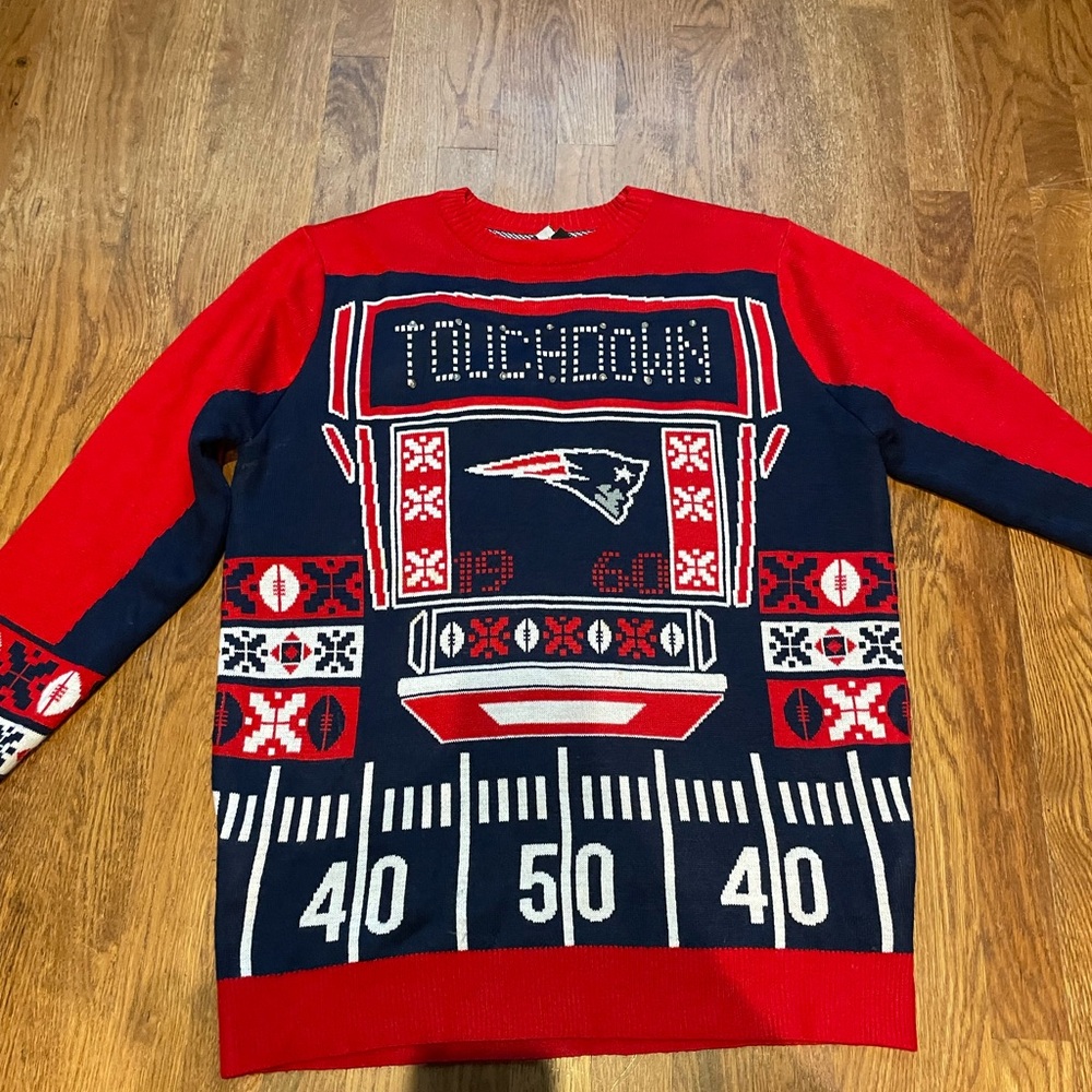 Light up Patriots Christmas Sweater